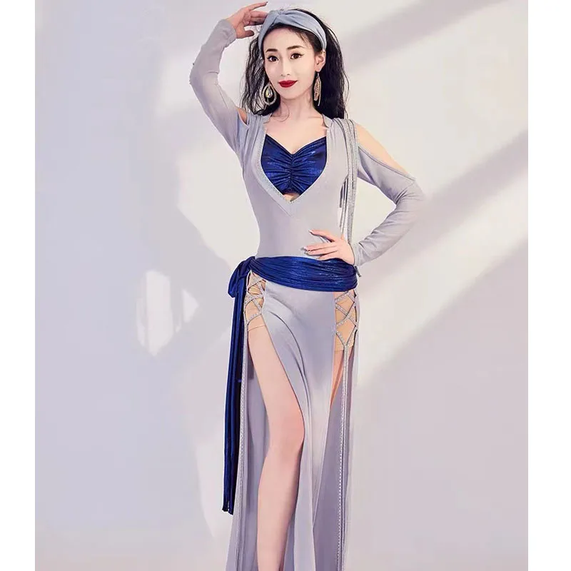 Femmes danse du ventre pratique vêtements folk personnalisé baladi robe performance danse orientale vêtements robe 4 pièces robe de danse nouveauté
