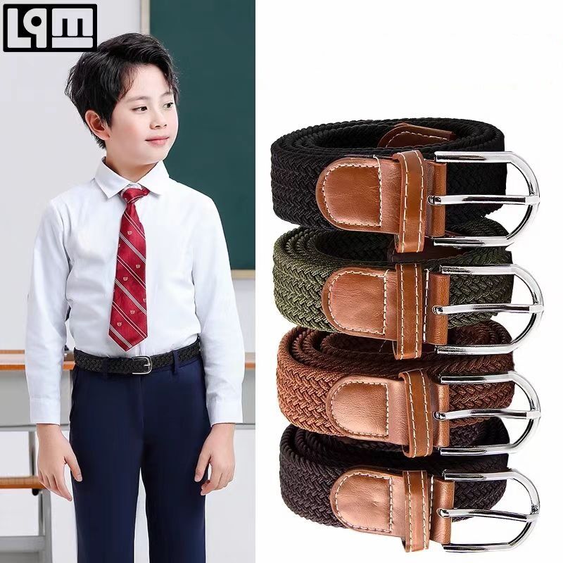 Ceinture en toile pour enfants, garçons et filles, ceinture d'entraînement pour étudiants, pantalons en jean coréen pour enfants, boucle de Camp d'été réglable