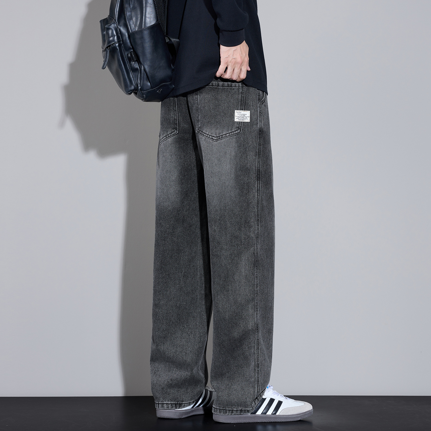 Jean homme 2025 automne et hiver nouveau américain rétro ample droit décontracté pantalon à jambes larges
