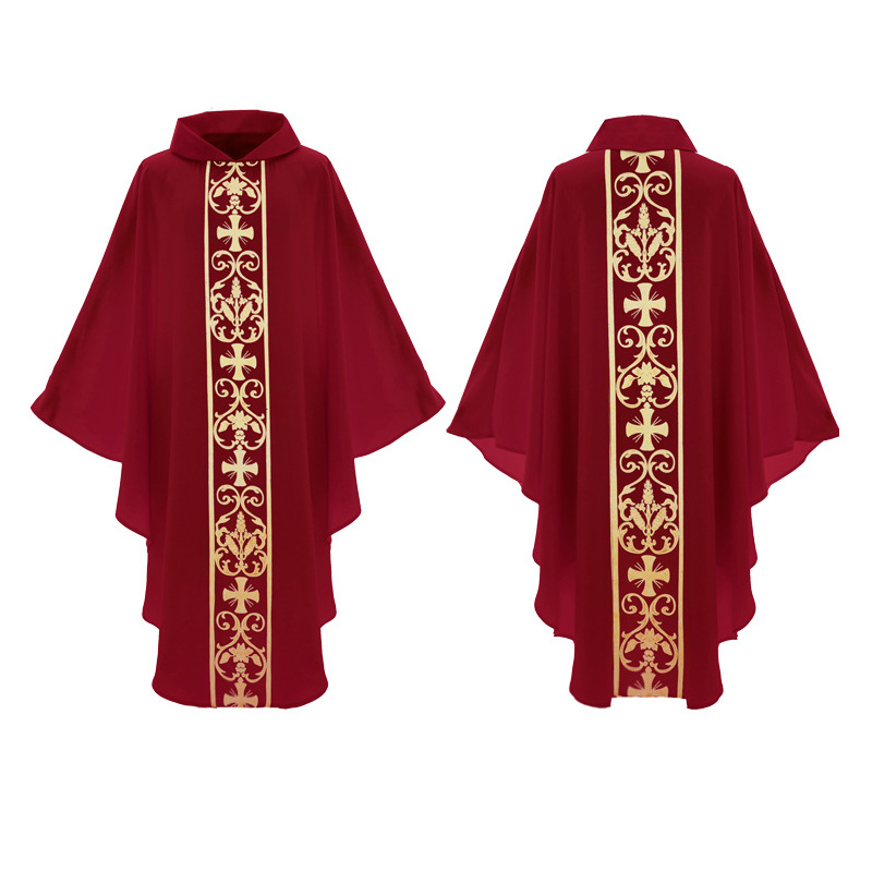 Robe religieuse de prêtre médiéval, Costume de Cosplay, Robe d'église, Chasuble, uniforme de prière, Robe Baggy Vintage, Cape