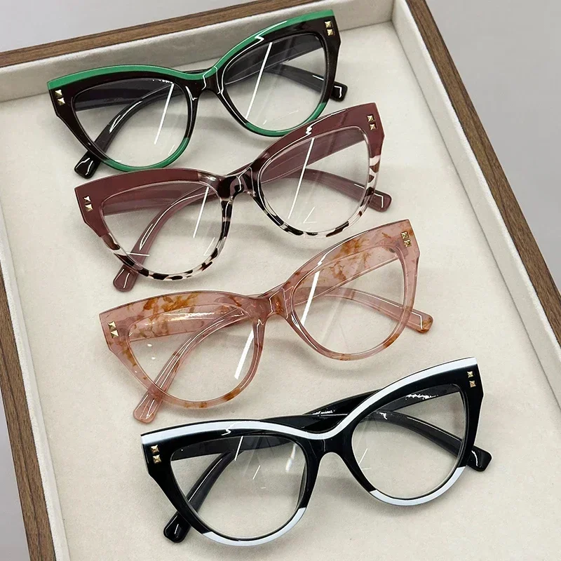 Lunettes de lecture surdimensionnées pour femmes, design de luxe unisexe, presbytie, dioptries plus élevées, lunettes vintage œil de chat unisexe