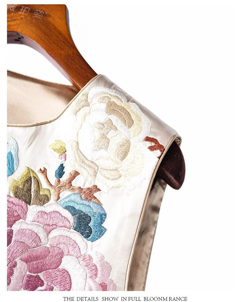 Gilet femme vestes femme nouveau gilet chinois brodé femme Unique et Unique Super beau Style léger manteau de finition empilé