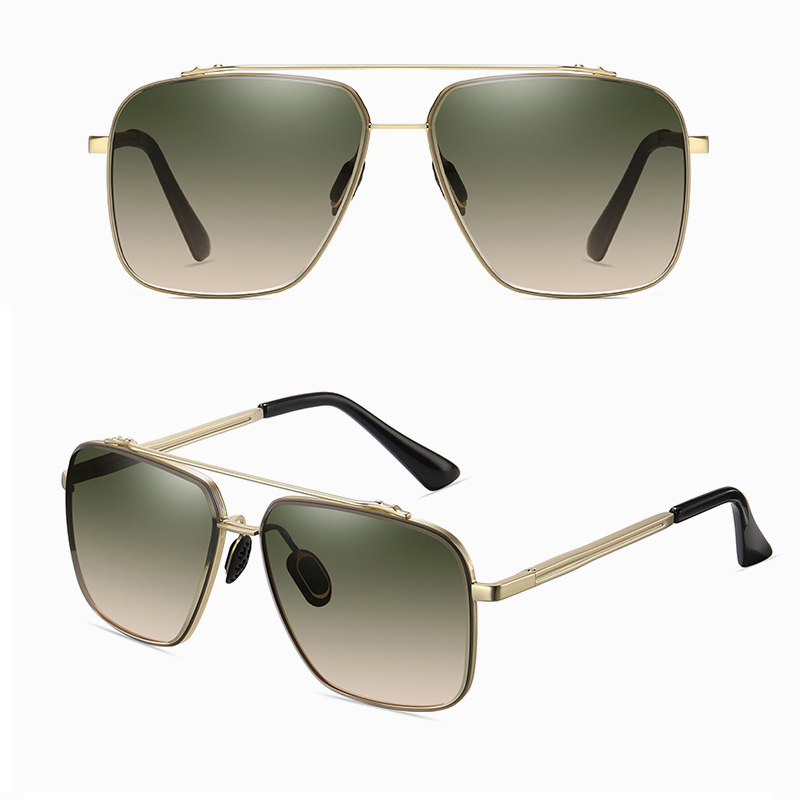 Nouvelle mode pilote lunettes de soleil pour hommes Vintage dégradé grand cadre lunettes de soleil femmes marque de luxe lunettes en métal