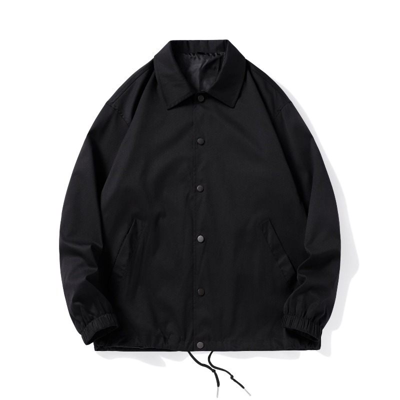 Veste Homme Printemps-Automne à Col Rabattu, Coupe Décontractée, Simple Boutonnage, Coupe-Vent Courte pour Homme