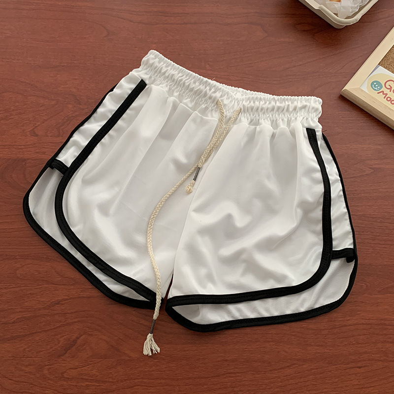Short de yoga pour femmes, vêtements d'extérieur d'été, taille moyenne, pantalon droit ample, élégant, fin, respirant, jambes larges, pantalon court de gymnastique