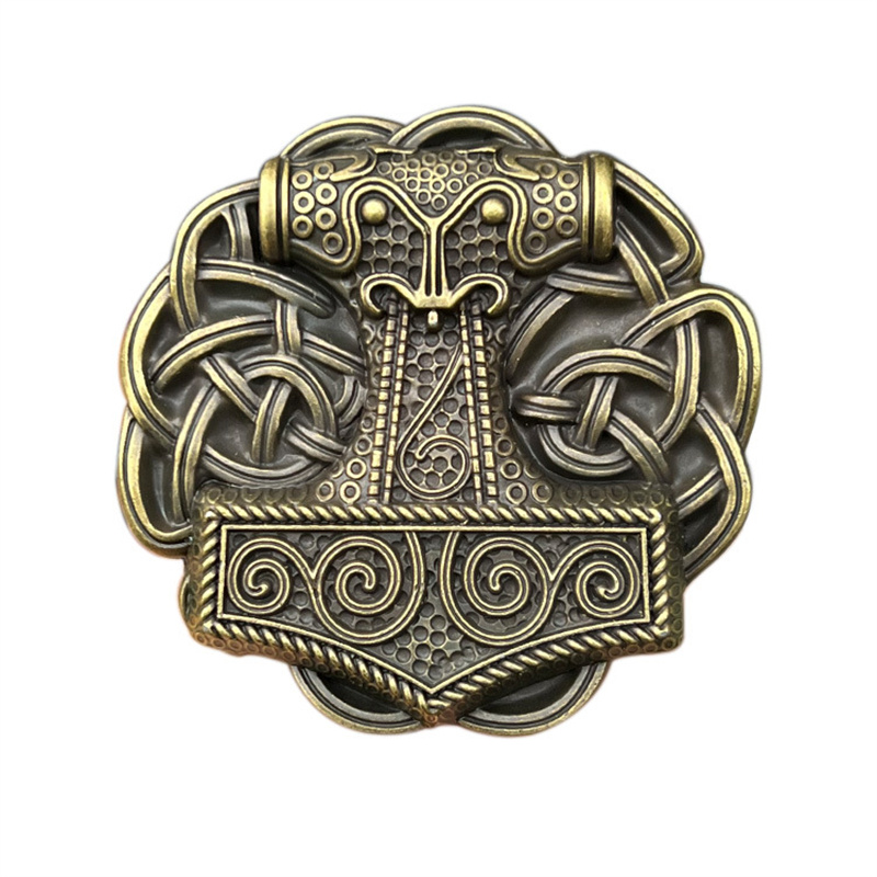 Boucle de ceinture marteau de Thor, style occidental, européen et américain