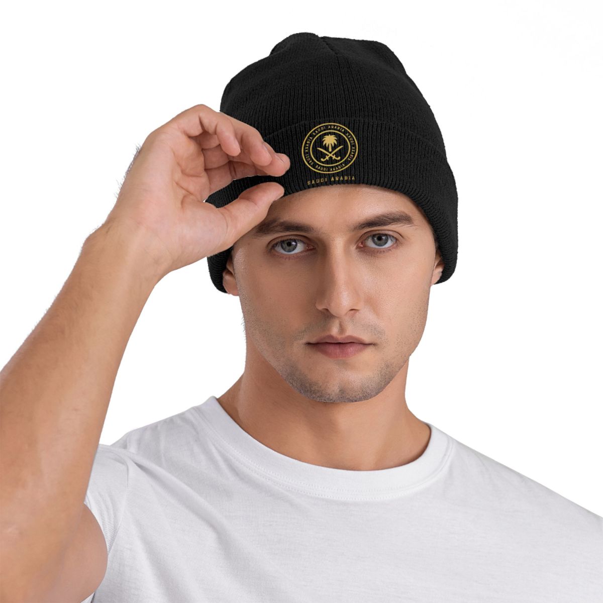 Bonnet en tricot K-pop drôle pour hommes et femmes, casquettes chaudes personnalisées, chapeaux du royaume d'Arabie saoudite, bonnet de fête nationale saoudienne, automne