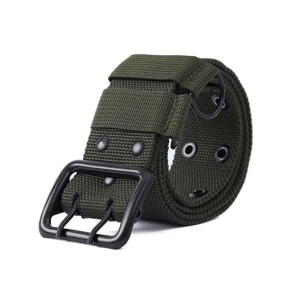 Nouvelle ceinture tactique en toile double couche pour hommes | Robuste et durable | Grandes tailles | Pour l'extérieur et les occasions décontractées