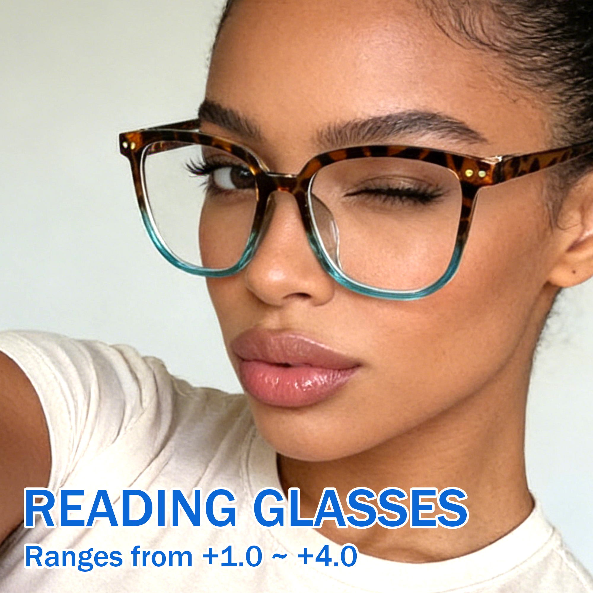 Grands lunettes de lecture carrées, lunettes de lecture à la mode, lunettes de lecture classiques pour femmes et hommes pour lire des livres +1.0 à +4.0
