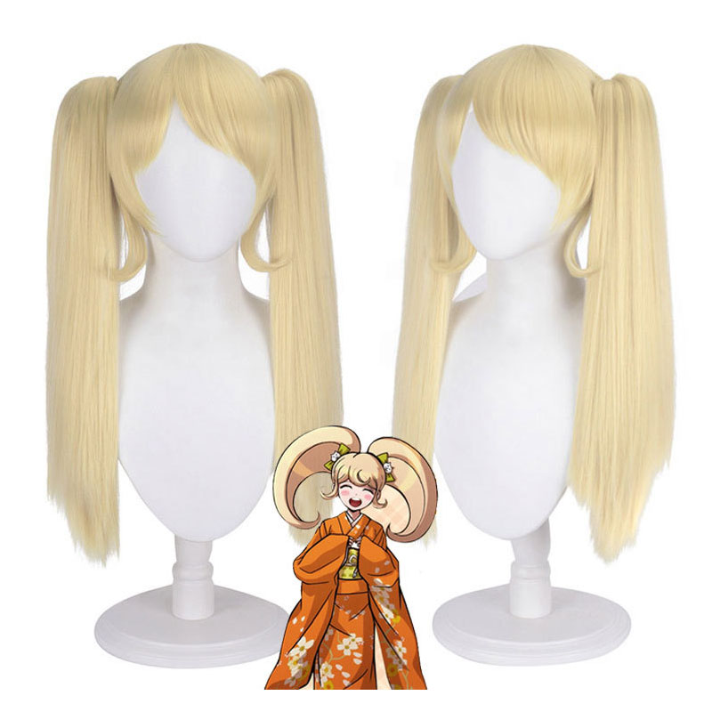 Costume de Cosplay Danganronpa 2 Hiyoko Saionji, Kimono pour femmes adultes, robe Orange, vêtements de carnaval d'halloween