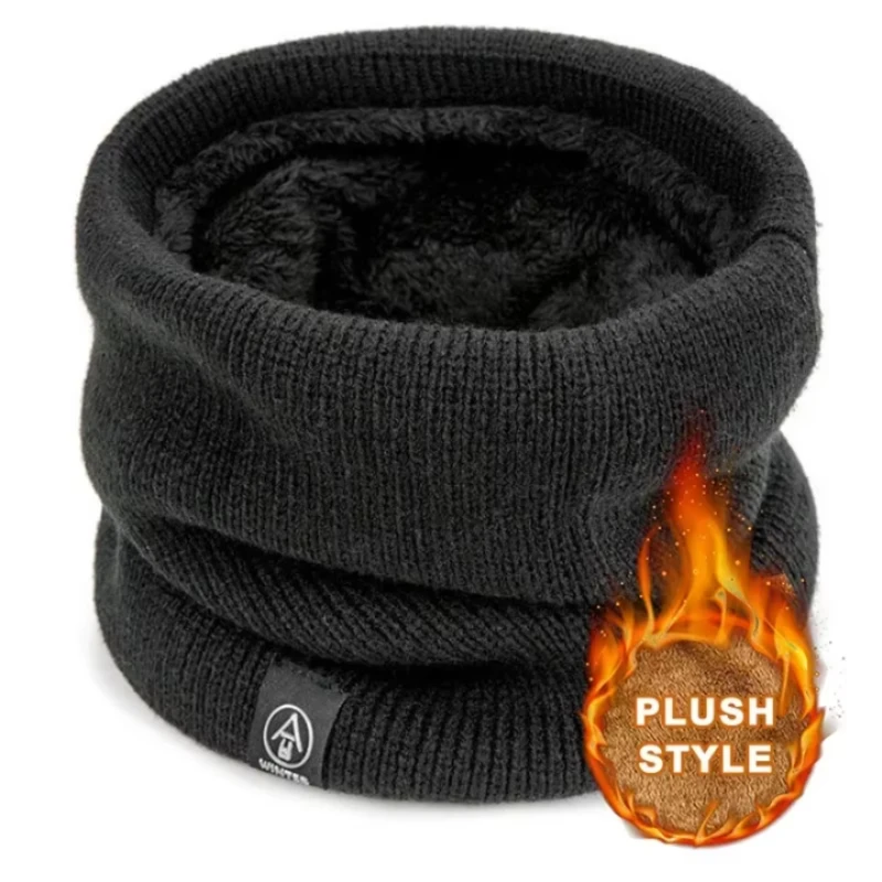 Écharpe tricotée chaude en peluche épaisse, coupe-vent, guêtre de cou d'hiver, résistant au froid, Sport de plein air, ski, course à pied, écharpe tubulaire pour hommes et femmes
