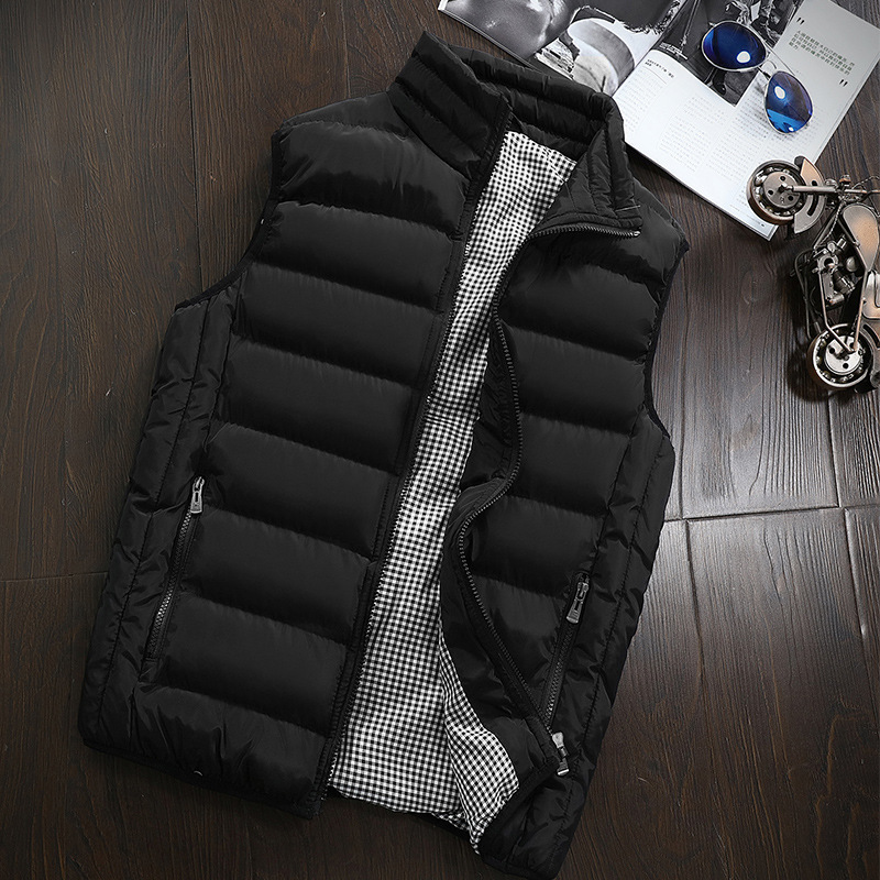 Marque vêtements coton rembourré grande taille hommes gilet hommes gilet hommes veste sans manches gilet hiver mode décontracté mince manteaux