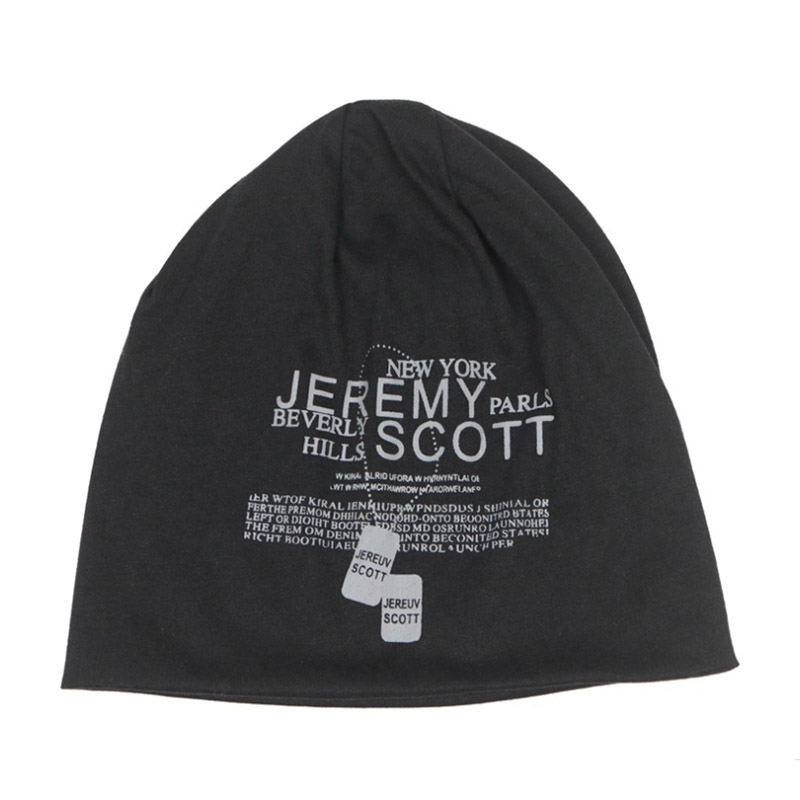 Bonnet Baggy en coton doux pour hommes et femmes, automne et printemps, Skullcaps amples, mode lettre imprimée Hip Hop, Bonnet chaud unisexe