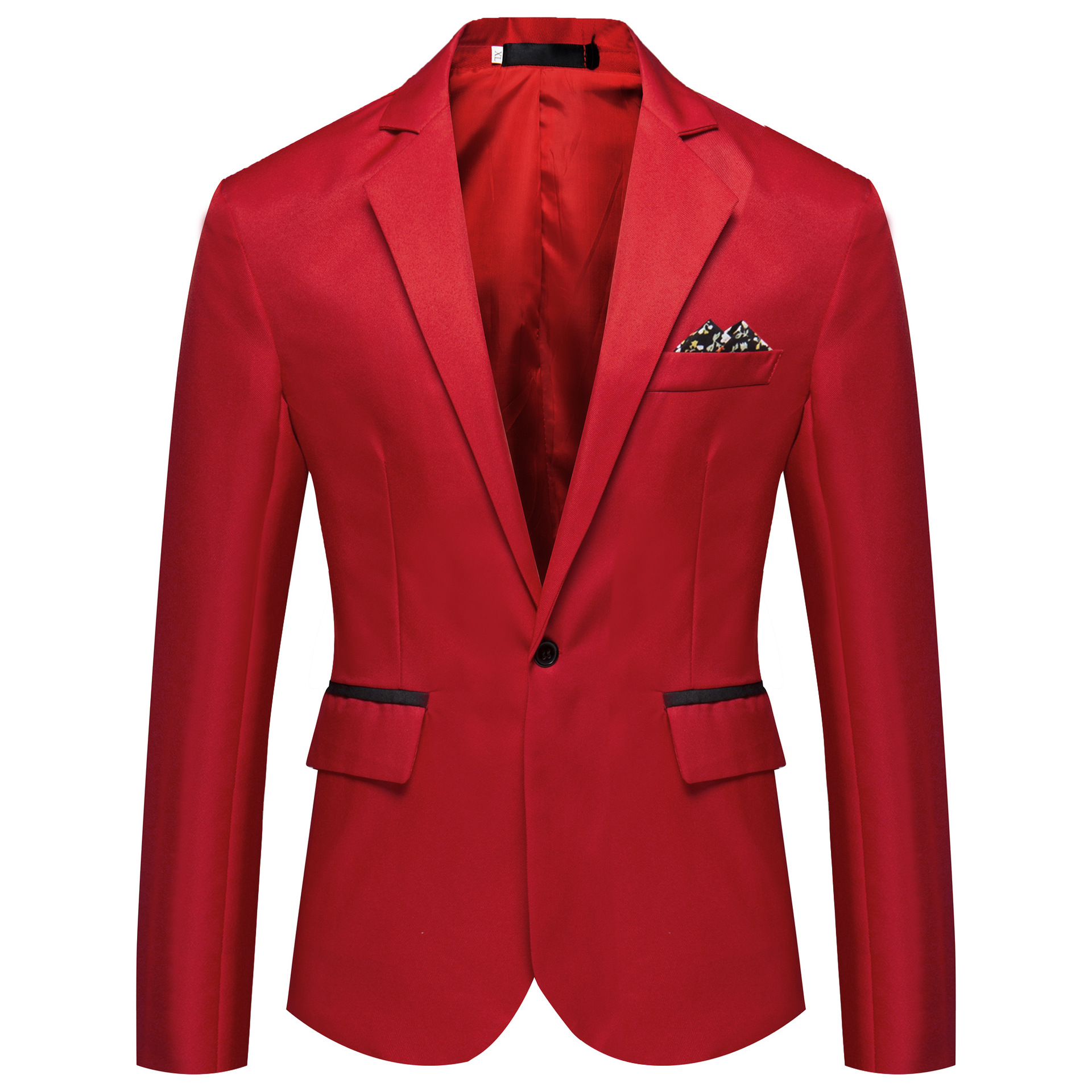 Hommes formel Style d'affaires coupe ajustée simple bouton costume veste couleur unie revers Satin marié mariage Banquet hommes costume manteau
