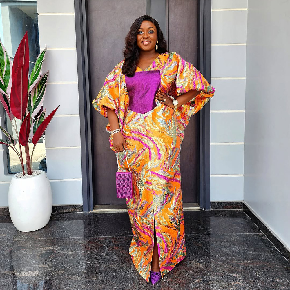 Robes africaines fraîches pour femme, robes turques en tissu jacquard de luxe pour femme, robes longues de luxe
