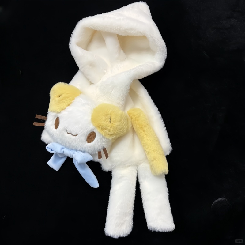 Masyumaro moelleux Fuwa Nyanko chat écharpe en peluche femmes Kawaii mignon hiver foulards cou plus chaud