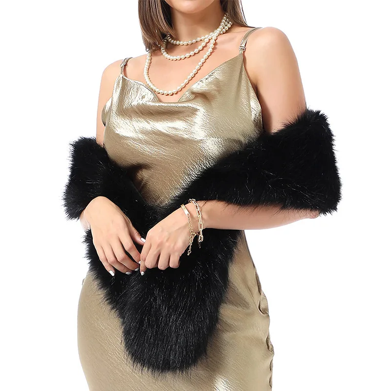 2025 nouveau hiver Imitation vison fourrure écharpes femmes chaud moelleux fausse fourrure enveloppement corée mode polyvalent longue écharpe en gros