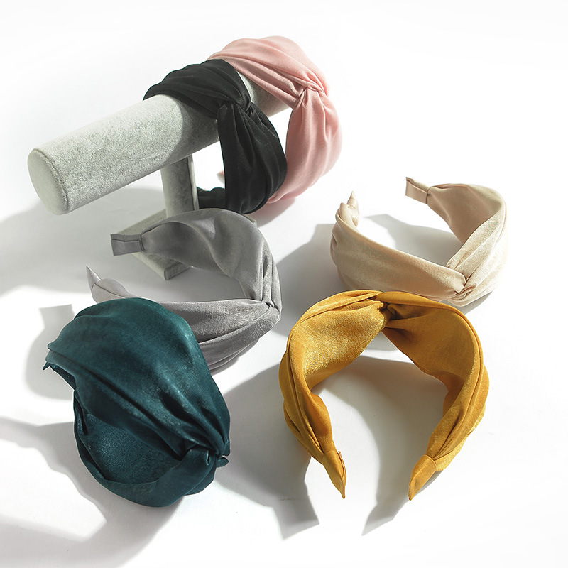 Mode femmes croix bandeau élastique large côté bandeau solide haut noeud Turban cheveux cerceau imprimer chapeaux filles cheveux accessoires