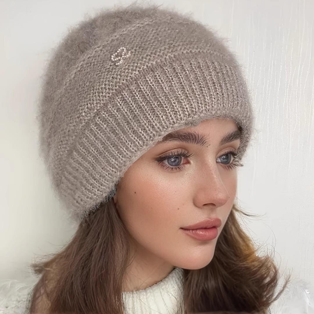 Nouveau femmes chapeau d'hiver chaud Protection des oreilles tricot chapeaux épaissir laine Double couche casquettes chaudes personnes âgées tout-Match froid coupe-vent chapeaux