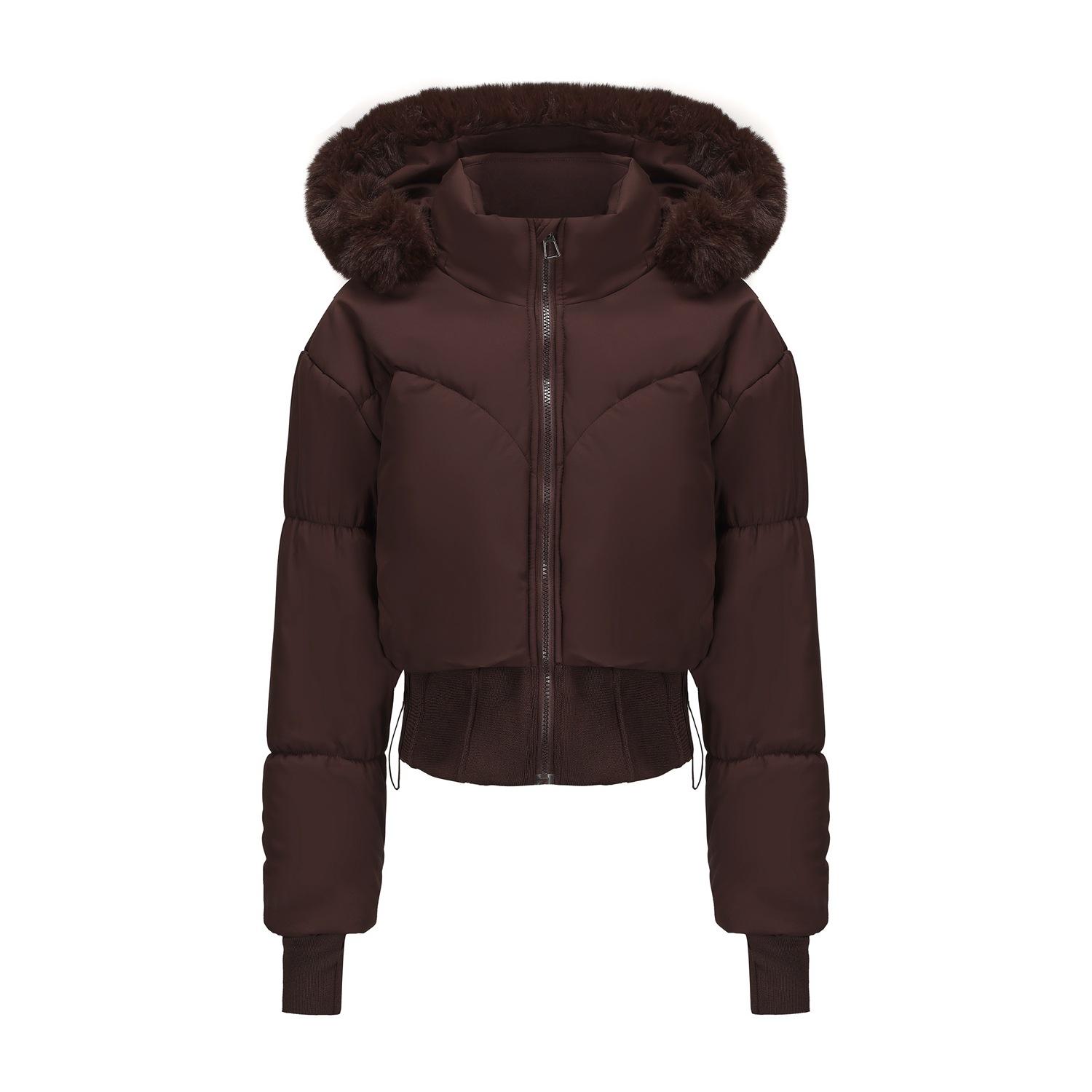Blouson Bomber Femme 2026 à Capuche Court Veste d'Hiver Femme Vêtements Chauds et Tendance Café Noir Blanc Nouvelle Tendance XXL