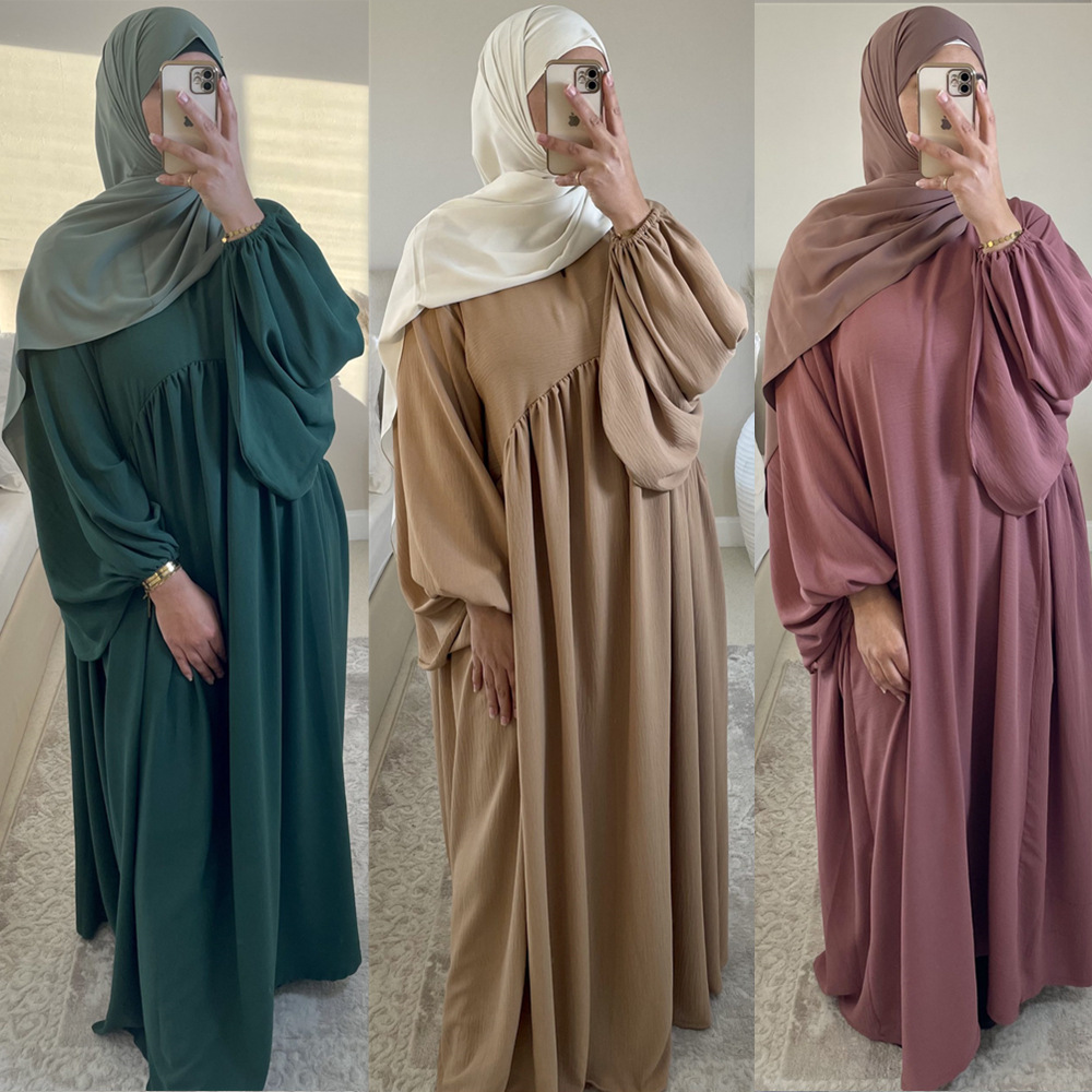 EmilWomen-Abayas de prière du Ramadan pour femmes, caftan marocain, noir, vert, mode européenne, vêtements longs
