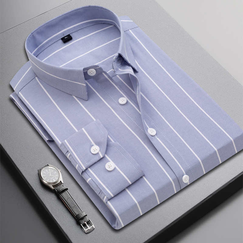 2025 chemise rayée à manches longues pour hommes automne jeunesse affaires de haute qualité à la mode Cool polyvalent tendance affaires décontracté