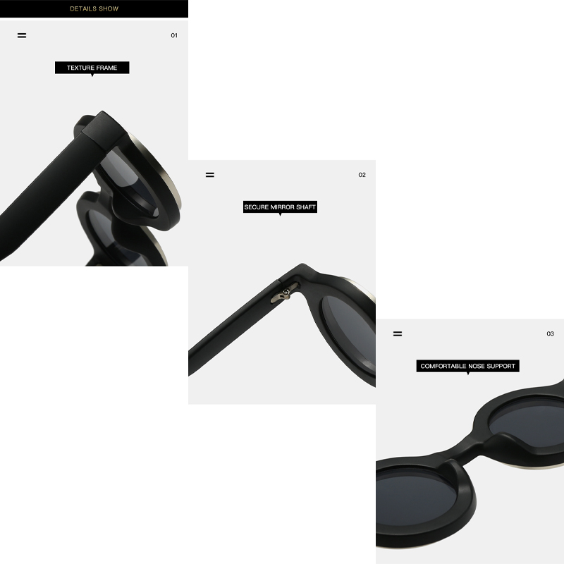 Lunettes de soleil rondes rétro pour hommes, classiques, tendance, circulaires, accessoire de photographie en plein air, UV400
