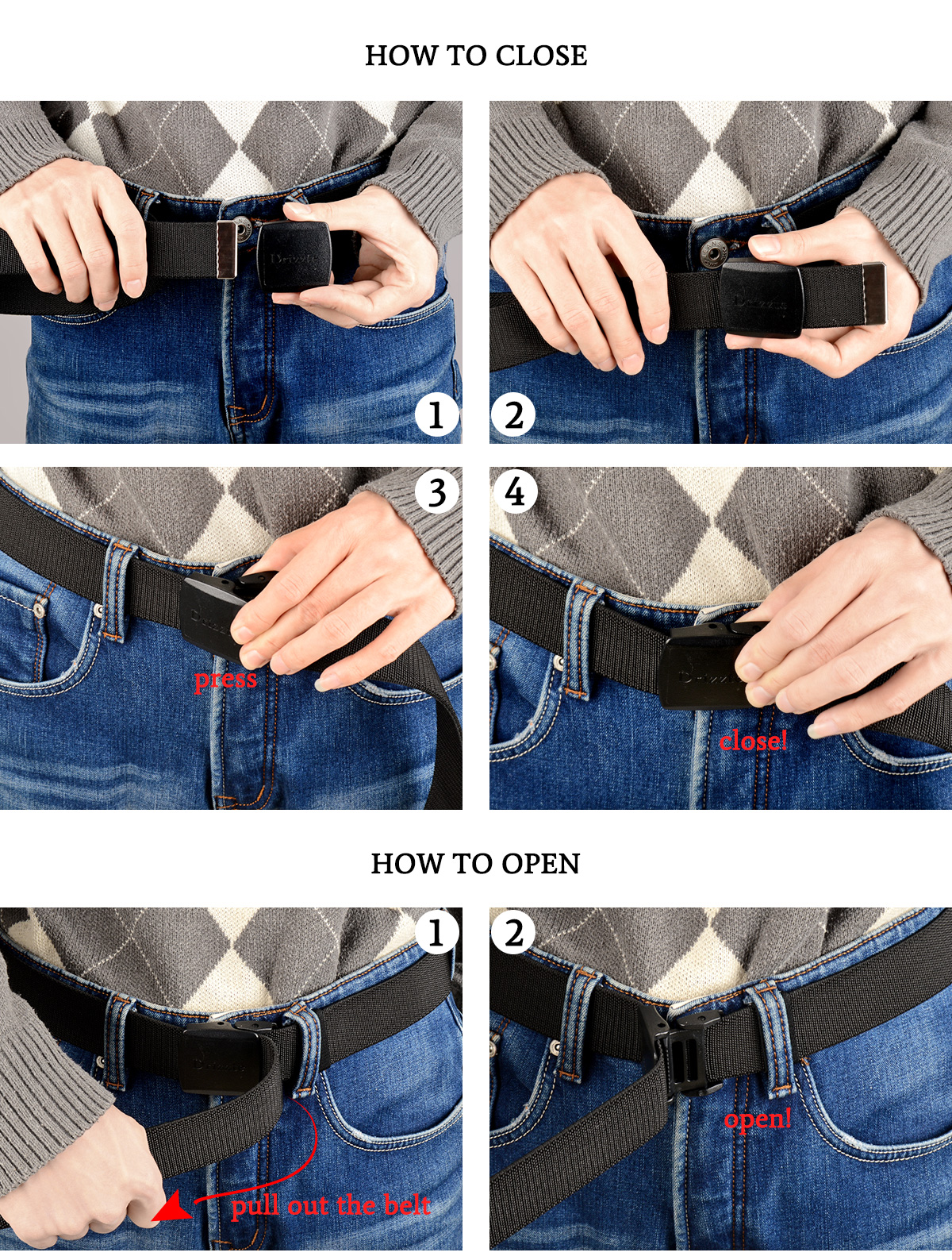 Drizzte-Ceinture habillée en tissu élastique pour homme, grande et grande taille, 120-190cm, YKK, plastique, struc51 à 75 po, grande taille pour homme