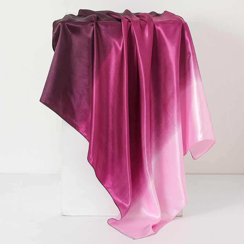 Foulards de tête en Satin de soie pour femmes, châles et enveloppes de cou, foulard carré 90x90cm, écharpe Hijab pour dames, Bandana