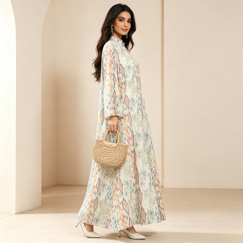 Robe de l'Aïd en mousseline de soie pour femme, avec dentelle, ourlet fendu et broderies, Abaya de fête, Abayas Ramadan, Caftan, Vestidos élégants