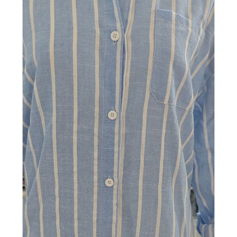 Chemise rayée à col polo ample pour femme, pour le printemps et l'été, élégante, décontractée, haut polyvalent