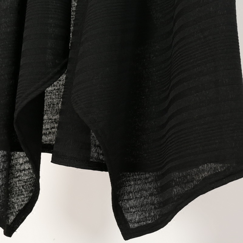 Mode coréenne noir blanc sans manches Cardigan Long gilet homme femme été décontracté mince cape gilet