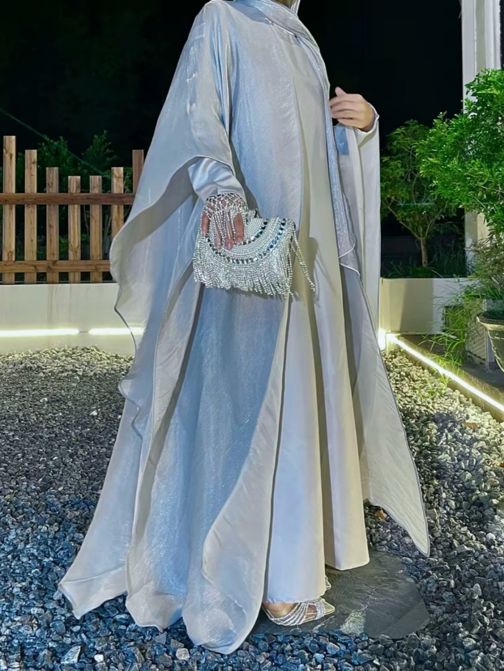 Robe musulmane Eid Ramadan pour femmes, Abayas ouvertes arabes, Cardigan saoudien éducatif, Robe de Dubaï, Robes marocaines, Jalabiya, Modeste, Ensemble de 2 pièces