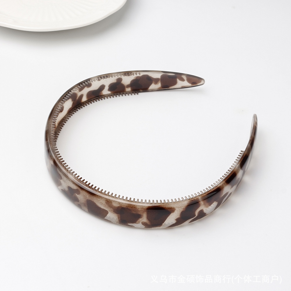 Serre-tête en acétate écaille de tortue pour femmes, avec dents antidérapantes, accessoires rétro pour cheveux, pour usage quotidien