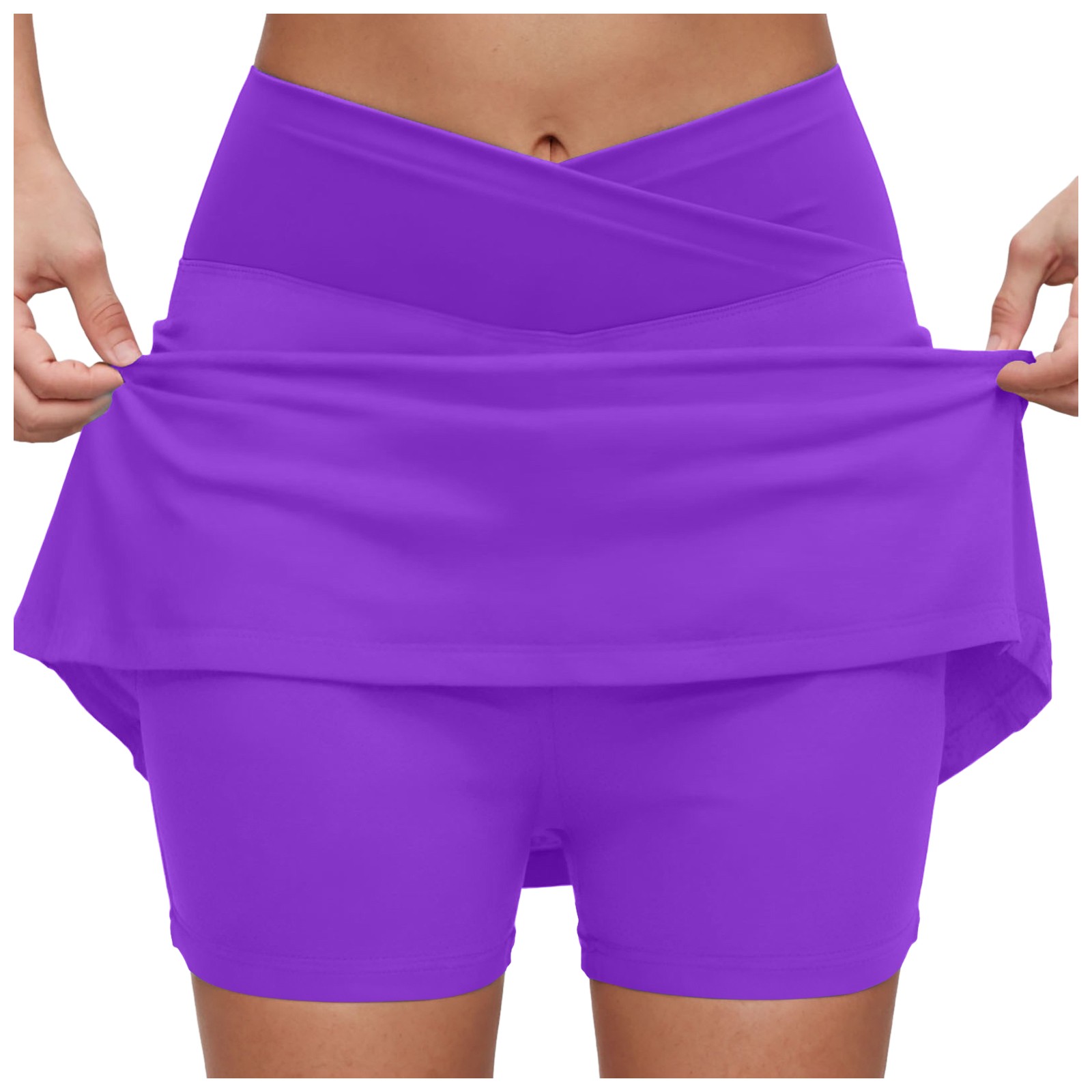 Jupes de sport pour femmes, couleur unie, taille haute, pour course à pied, Tennis, Golf, robe courte respirante avec poches