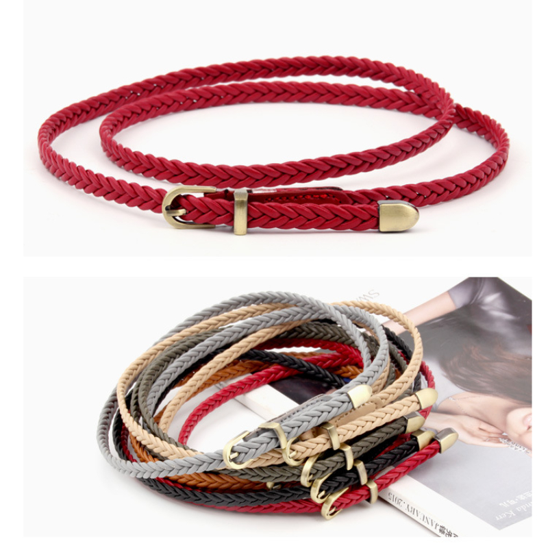 Ceinture fine rétro décontractée pour femme, ceinture décorative pour robe, chemise, vêtements, ULà la taille, environnement strucillac sans poinçonnage