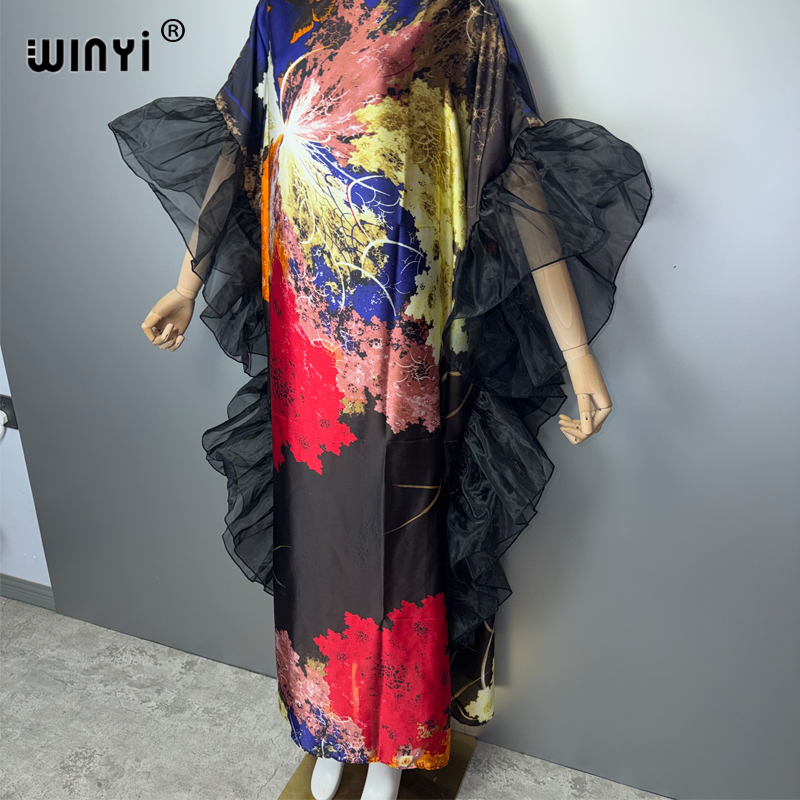 Robe Kaftan Rétro WINYI, Style Moyen-Orient Ample pour Femmes Musulmanes, Vêtement de Soirée de Luxe Dubaï, Abaya de Vacances pour Femme
