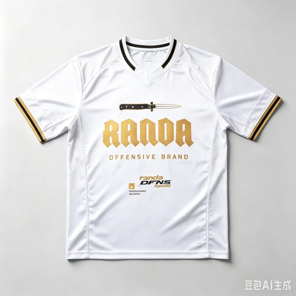 Maillot de football Hip Hop RANDA OFFENSIVE, t-shirt imprimé graphique, col en V, manches courtes, streetwear, tee-shirt en maille sport, hauts décontractés unisexes