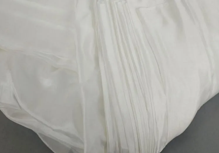 5 Mommes Habotai culte soie matière première danse du ventre ventilateur voiles Streamer tissu bricolage matériel pur blanc