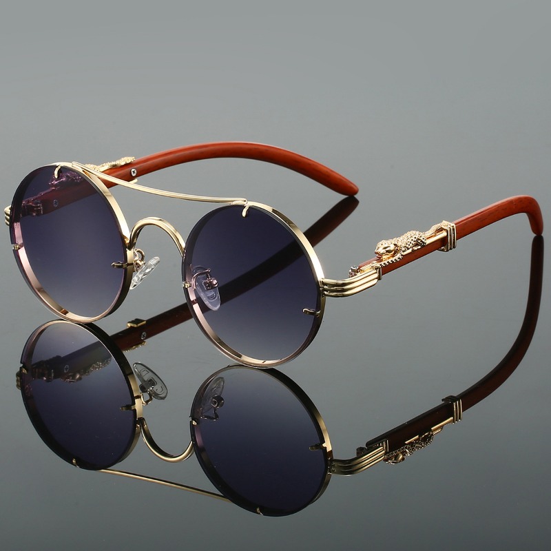 Lunettes de soleil rondes populaires pour hommes, mode double pont, verres multicolores, pour femmes, rétro, tendance, marque de luxe, design, protection UV400