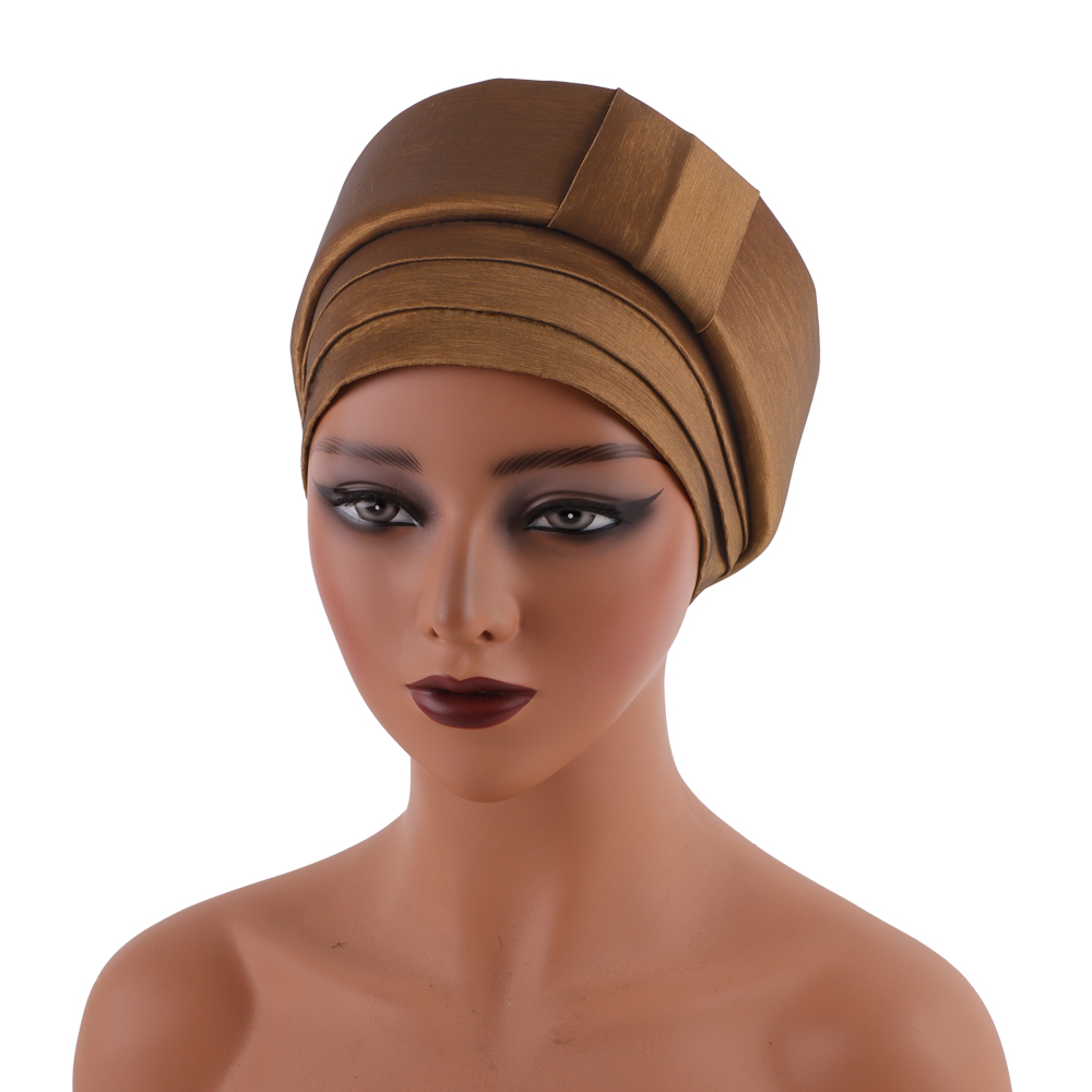 Casquette injturban brute pour femmes africaines, couvre-chef nigérian, vêtements de sauna pour dames, turbans musulmans