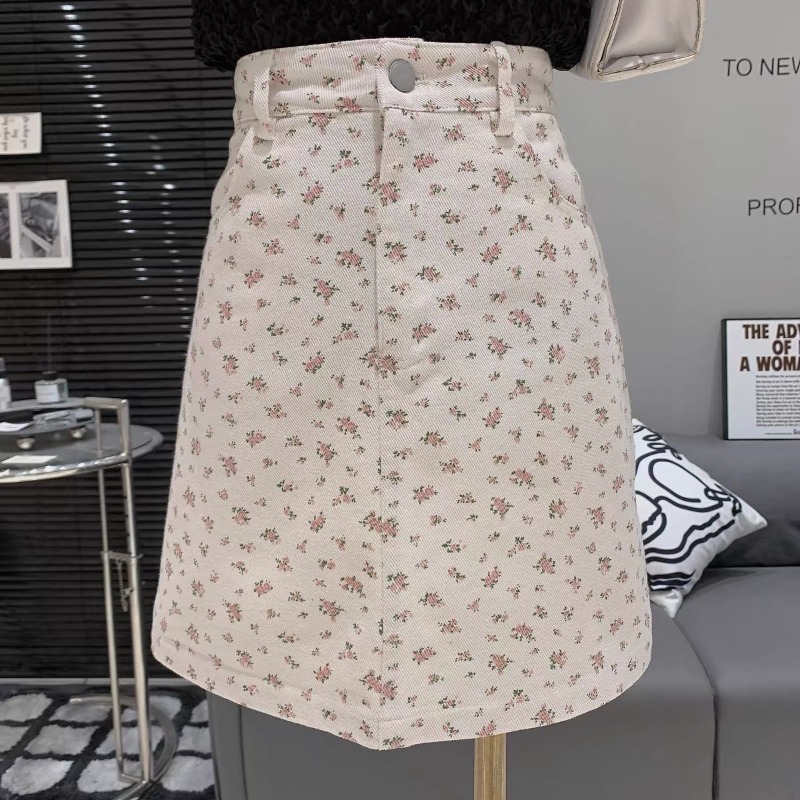 Jupe en jean florale d'été pour femmes Y2k, taille haute, moulante, ligne a, Simple, assortie avec tout, Sexy, nouvelle collection 2026