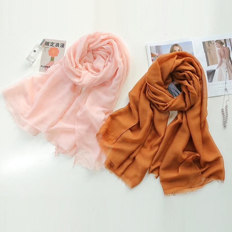 Écharpe de Styliste en Coton et Lin, Hijab, Pashmina, Châles de Tête pour Femme, 36 Couleurs, 180x90cm