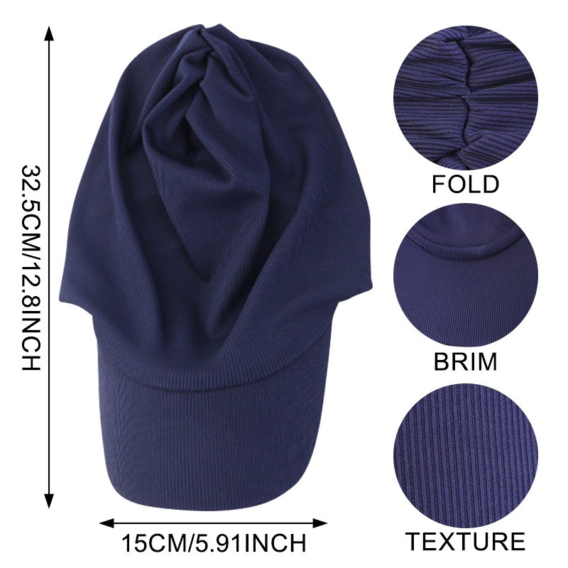 NOUVEAU Chapeau Turban Hijab Musulman Uni Tendance avec Visière Casquette de Baseball Femme Chapeau de Soleil