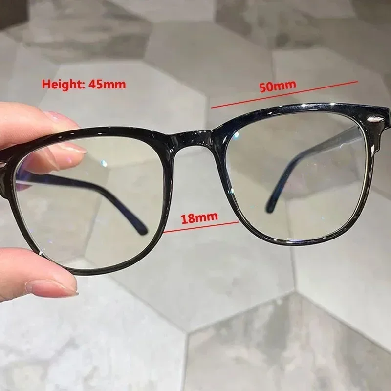 Lunettes de myopie rétro pour femmes et hommes, carrées transparentes, rétro, moins dioptrie, Prescription optique