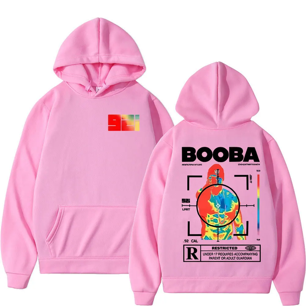 Sweat-shirts à capuche pour hommes France Rapper BOOBA B2O Tour 2025, style rétro, hip-hop, manches longues, vêtements surdimensionnés