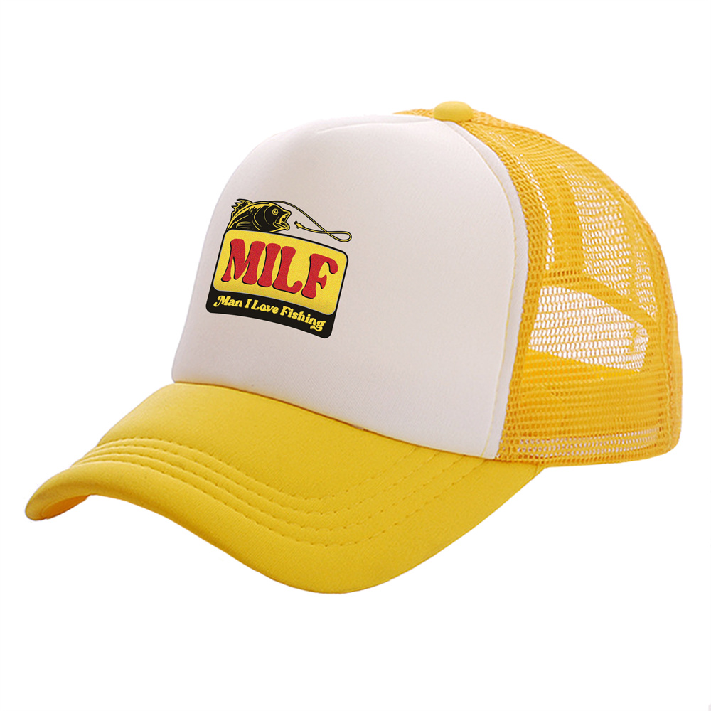 MILF-Casquette de camionneur pour hommes, chapeau de baseball, cool, été, unisexe, filet en maille