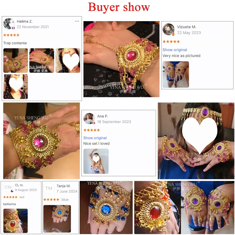 Bracelet de danse indienne pour femmes, 1 paire, accessoires de spectacle sur scène, Costume de danse