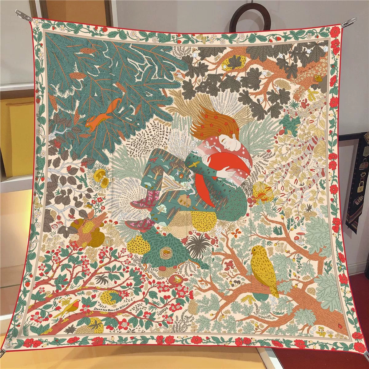 Écharpe en soie twill de luxe de 90 cm, nouvelle conception imprimée, grande écharpe carrée pour femmes, écharpe décorative de protection solaire d'extérieur, foulard
