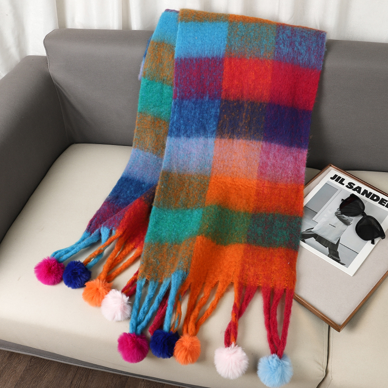 Écharpe d'hiver femmes de luxe automne hiver écharpe en cachemire épaissi chaud châle classique glands moelleux écharpe Plaid couleur doux châle